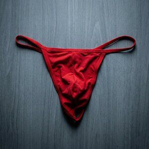 Han man shi Men’s Red Micro Thong G String Underwear Size M L New With Tags